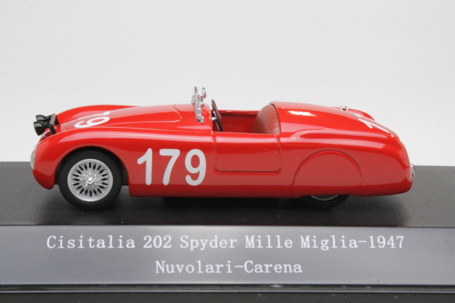 Cisitalia 202 Spyder, Mille Miglia 1947, Nuvolari/Carena, no.179