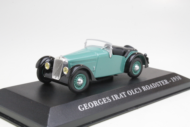 Georges Irat OLC3 Roadster 1938, turkoosi