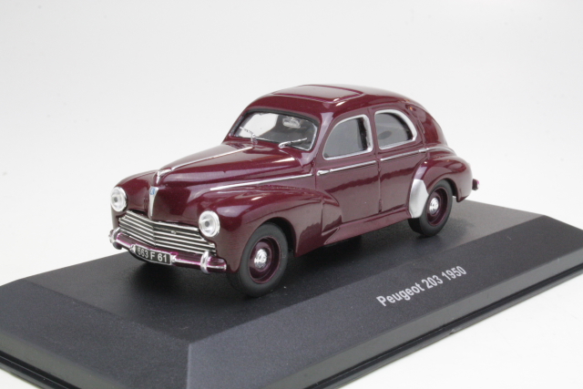 Peugeot 203 Berline 1954, tummanpunainen