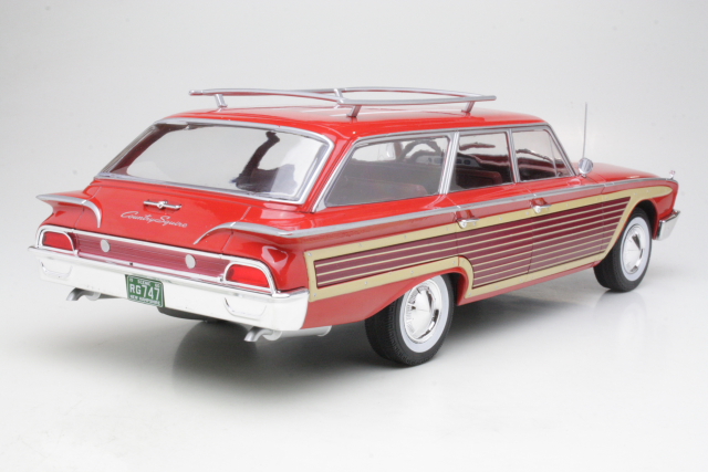 Ford Country Squire 1960, punainen/puukylki
