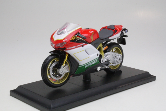 Ducati 1098S 2010, punainen/valkoinen/vihreä