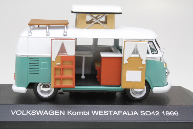 VW Westfalia SO42 Camper 1966, vihreä/valkoinen
