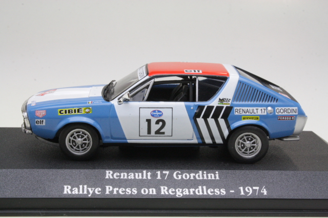 Renault 17 Gordini, Press on Regardless 1974, J.L.Therier, no.12