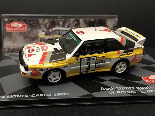 Audi Sport Quattro, Monte Carlo 1985, W.Rohrl, no.3 Audi Sport Quattro, Monte Carlo 1985, W.Rohrl, no.3