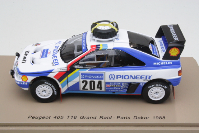 Peugeot 405 T16, Paris-Dakar 1988, A.Vatanen, no.204
