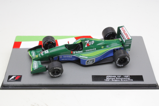 Jordan 191, Belgian GP 1991, M.Schumacher, no.32 - Sulje napsauttamalla kuva