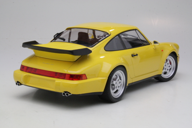 Porsche 911 Turbo (964) 1990, keltainen - Sulje napsauttamalla kuva
