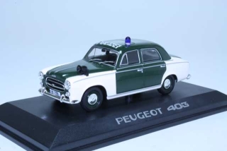 Peugeot 403 Polizei 1959, musta/valkoinen