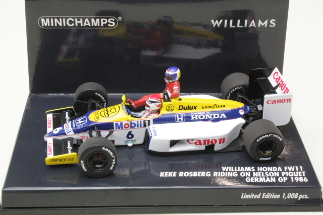 Williams Honda FW11, German 1986, K.Rosberg riding on N.Piquet