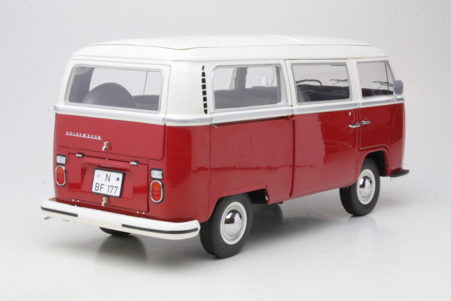VW T2a Minibus 1967, punainen/valkoinen