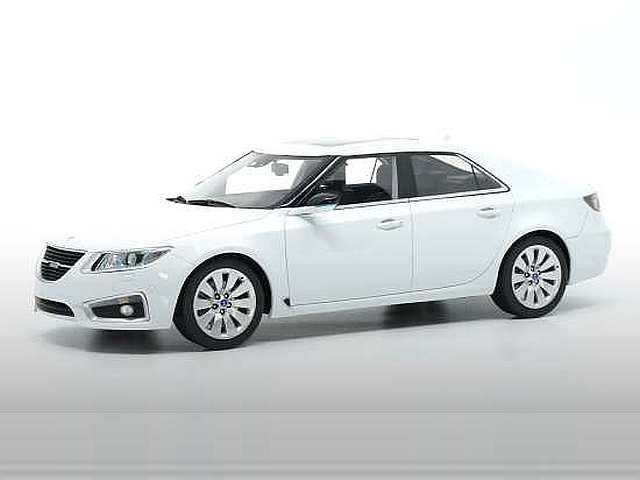 Saab 9-5 Sedan 2010, valkoinen Saab 9-5 Sedan 2010, valkoinen