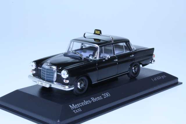Mercedes 200D (w110) 1965 Taxi, musta