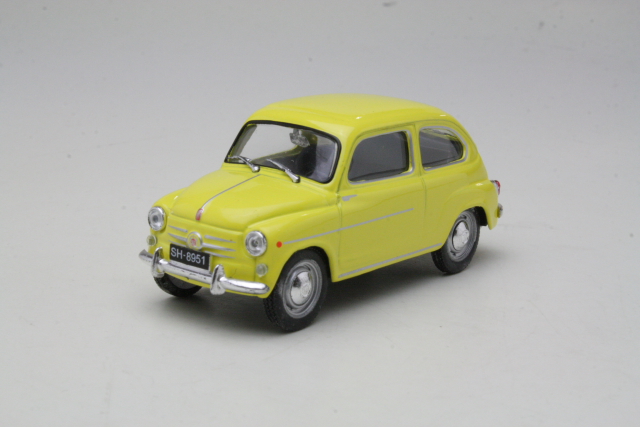 Fiat 600D 1963, keltainen