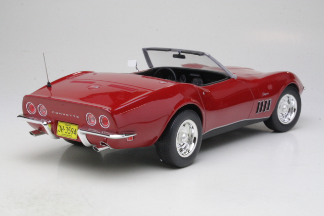 Chevrolet Corvette C3 Convertible 1969, punainen - Sulje napsauttamalla kuva