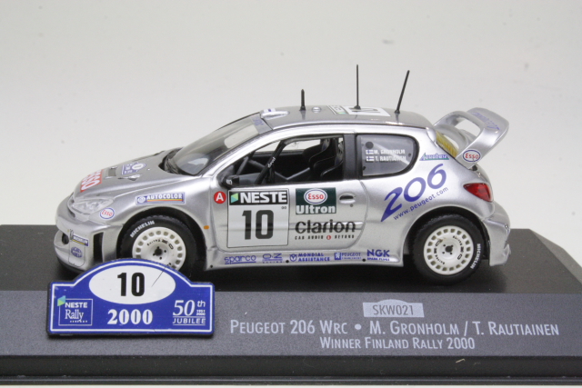 Peugeot 206 WRC, 1st. Finland 2000, M.Grönholm, no.10