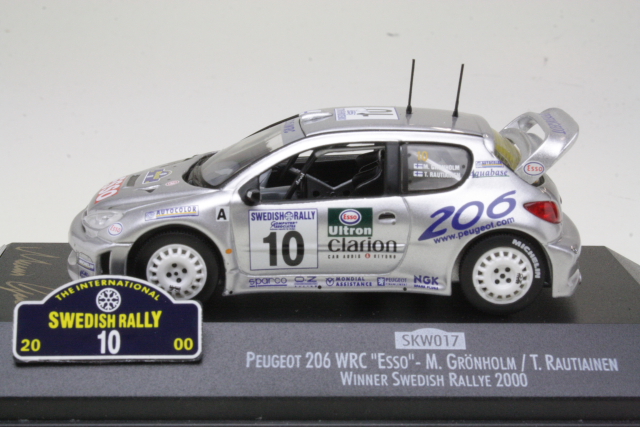 Peugeot 206 WRC, 1st. Sweden 2000, M.Grönholm. No,10 "Signed"