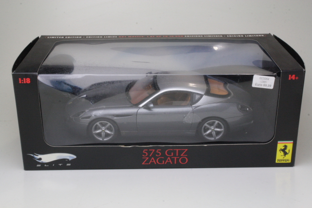 Ferrari 575 GTZ Zagato, harmaa/hopea