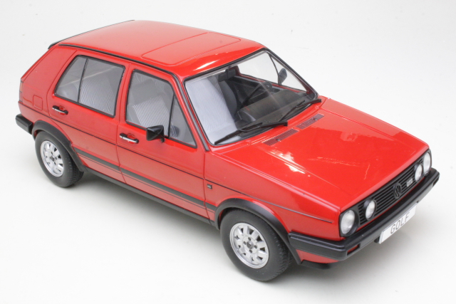 VW Golf 2 GTD 5d 1984, punainen