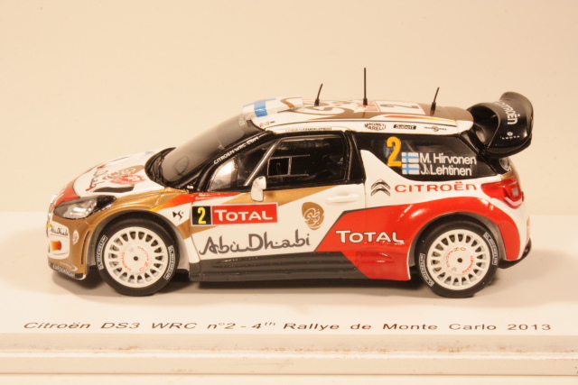 Citroen DS3 WRC, 4th. Monte Carlo 2013, M.Hirvonen, no.2