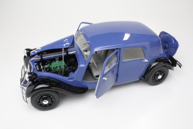 Citroen 11CV Traction 1937, sininen/musta