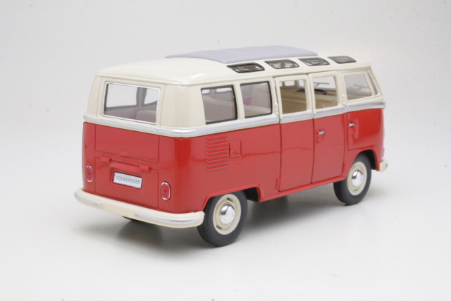VW Samba Bus 1962, punainen/valkoinen