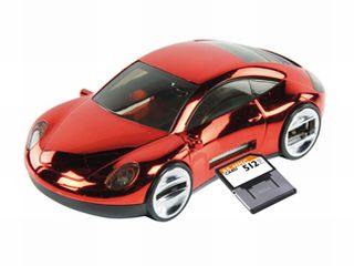 Porsche punainen. Muistikortinlukija & USB-Hubi