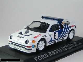Ford RS200, Rally Sweden 1986, K.Grundel, no.8
