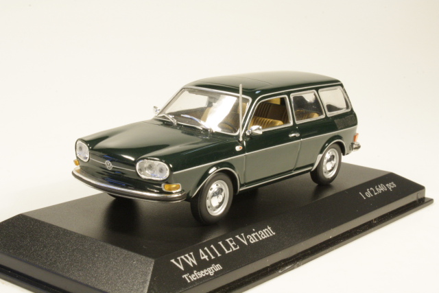 VW 411 LE Variant 1969, tummanvihreä