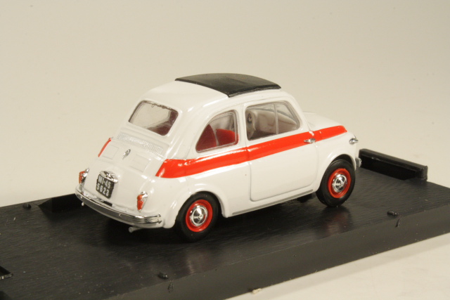 Fiat 500 Sport Tetto Apribile 1959, valkoinen/punainen