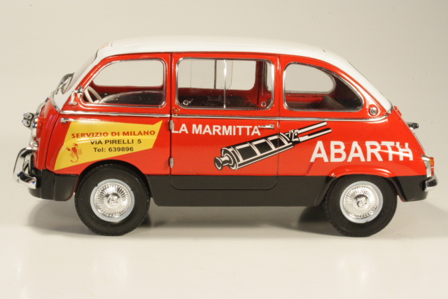 Fiat 600 Multipla Marmitta Abarth, punainen/valkoinen