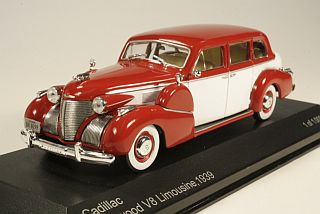 Cadillac Fleetwood Series 75 V8 1939, punainen/valkoinen