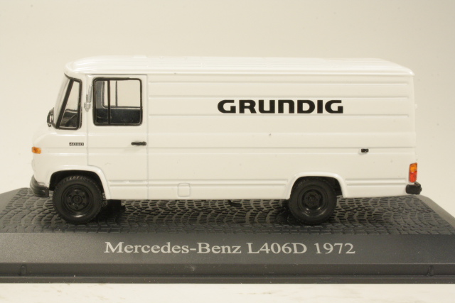 Mercedes L406D 1972 "Grundig", valkoinen