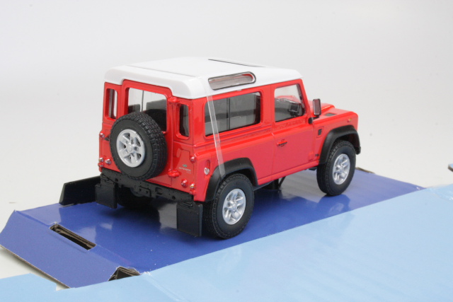 Land Rover Defender 90, punainen/valkoinen