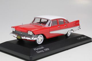 Plymouth Savoy 1959, punainen/valkoinen