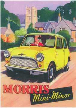 Postikortti - Morris Mini-Minor