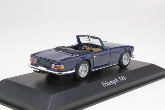 Miniature Triumph TR6 1968 Bleu Foncé - Échelle 1/43 Minichamps - Collection Voiture Diecast