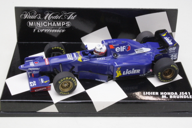 Miniature F1 Minichamps 1/18 - Ligier Honda JS41 #25 De Martin Brundle - Saison 1995 - Modèle De Collection D'occasion
