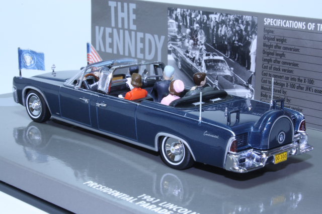 Franklin Mint Lincoln Continental Cabriolet 1961 échelle 1/43, Bleu, NEUF Sans Boîte