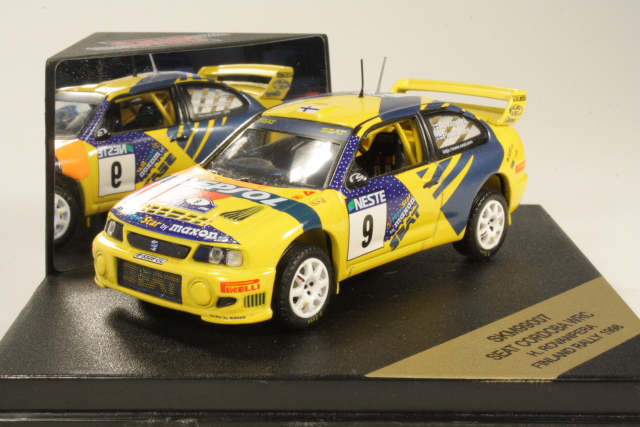 Miniature Skid – Seat Cordoba WRC Rallye Safari 1999 – Échelle 1:43 (Jaune, Sportive)
