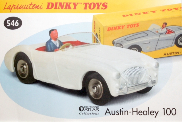 Dinky Toys N°546 - Austin Healey 100 - Blanche - Échelle 1/43 - En Boîte