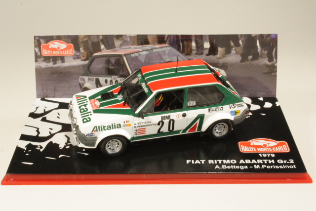 Fiat Ritmo 75 Abarth Monte Carlo 1979 – IXO 1/43 – Modèle Bettega – Neuf Sous Emballage