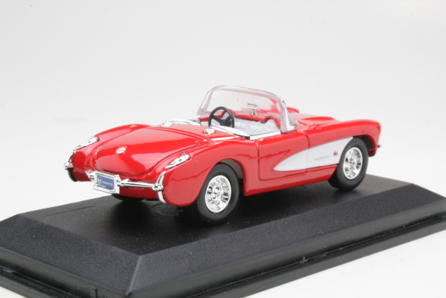 Chevrolet Corvette 1957, punainen/valkoinen - Sulje napsauttamalla kuva