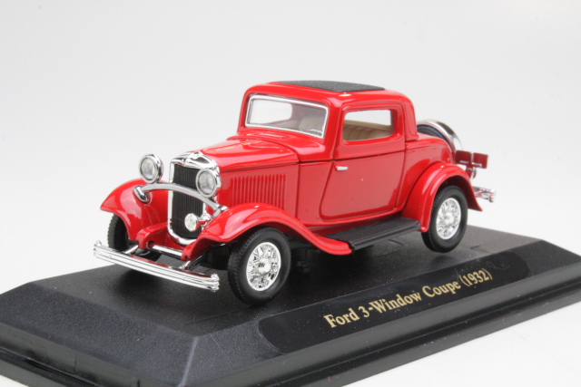 Ford 3-Window Coupe 1932, punainen - Sulje napsauttamalla kuva