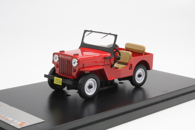 Willys Jeep CJ3B 1953, punainen - Sulje napsauttamalla kuva