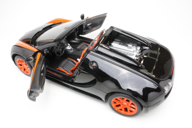 Bugatti Veyron 16.4 Grand Sport Vitesse, musta/oranssi - Sulje napsauttamalla kuva