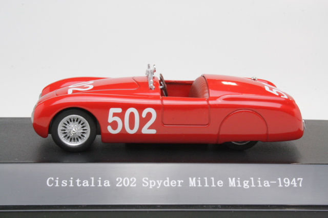 Cisitalia 202 Spyder, Mille Miglia 1947, no.502 - Sulje napsauttamalla kuva