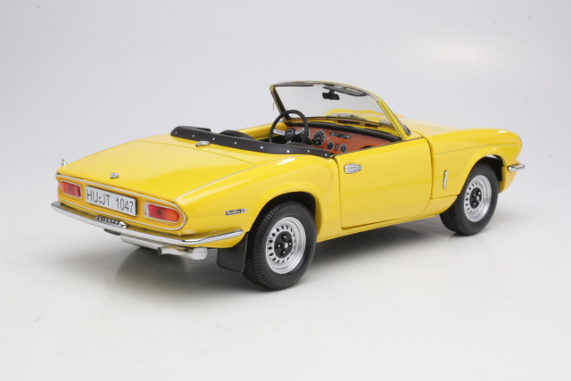 Triumph Spitfire Mk.IV Cabriolet 1970, keltainen - Sulje napsauttamalla kuva