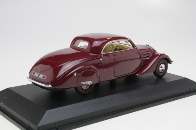 Peugeot 402 Eclipse 1937, tummanpunainen - Sulje napsauttamalla kuva