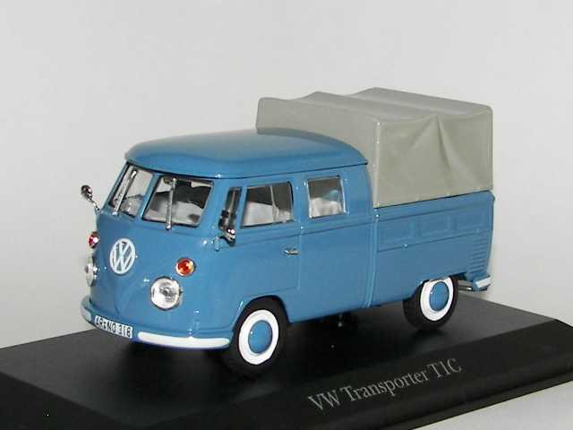VW T1 Double Cabin, sininen