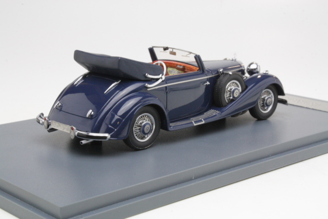 Mercedes 540K Type A Cabriolet 1936, tummansininen - Sulje napsauttamalla kuva